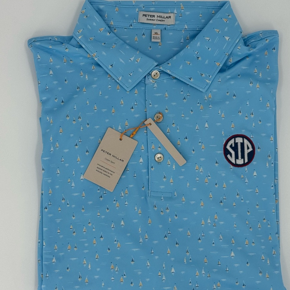 Peter Millar "Sailing Away With An Ole Miss Championship!" - SIP Polo - XL - NWT